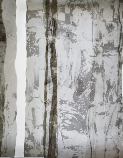 Maren Hansen, Ausstellung "Mäandern", Fensterzeichnung, Detailansicht